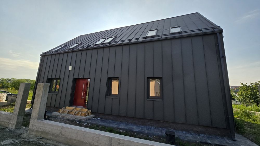Casa premium eficienta energetic, proiect deosebit, 3 dormitoare, 140 mp utili cu 600 mp curte