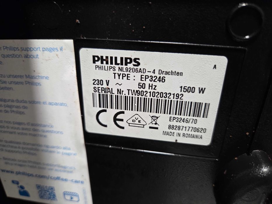 Espressor Automat Philips Series 3200 LatteGo EP3246/70 Aparat Cafea Boabe cu Cana Lapte