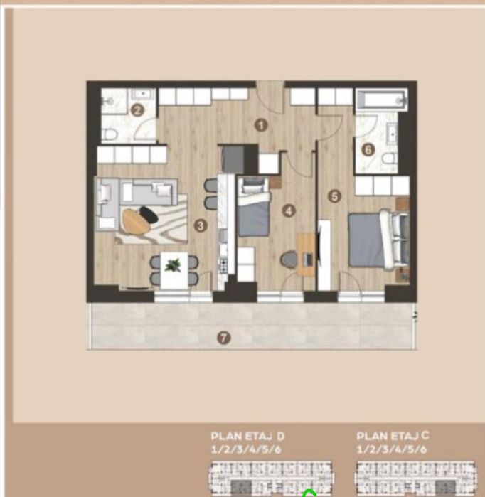 Apartament cu 3 camere, First Estate Pipera