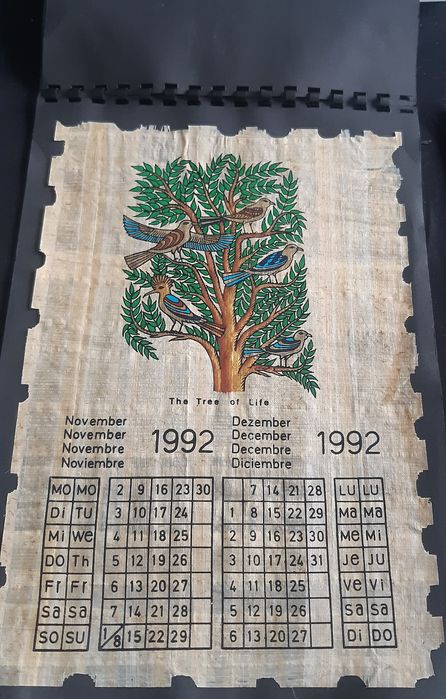 Vand calendar pe papirus din 1992