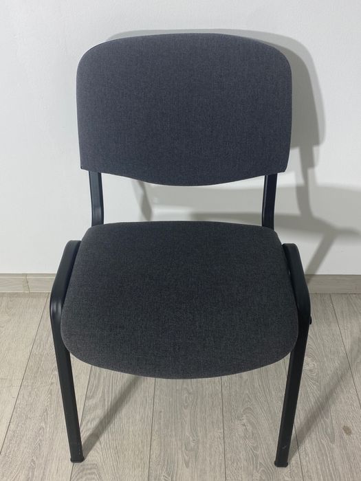 4 Buc. Scaun Vizitator, Conferință; Structură Metalică, Stivuibil