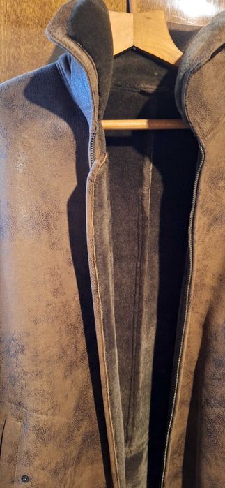 Мъжки кожух естествен велур с топъл хастар ново отговаря на 4ХL