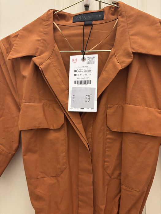 Rochie din bumbac cu eticheta XS Zara noua