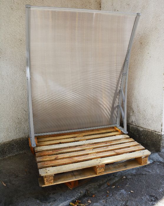 Навес от поликарбонат - модулен дебелина 4-6 мм. + UV, алуминиев