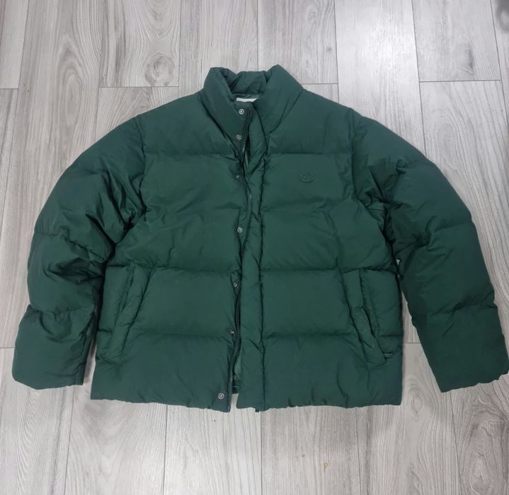 Пуховик adidas зеленый