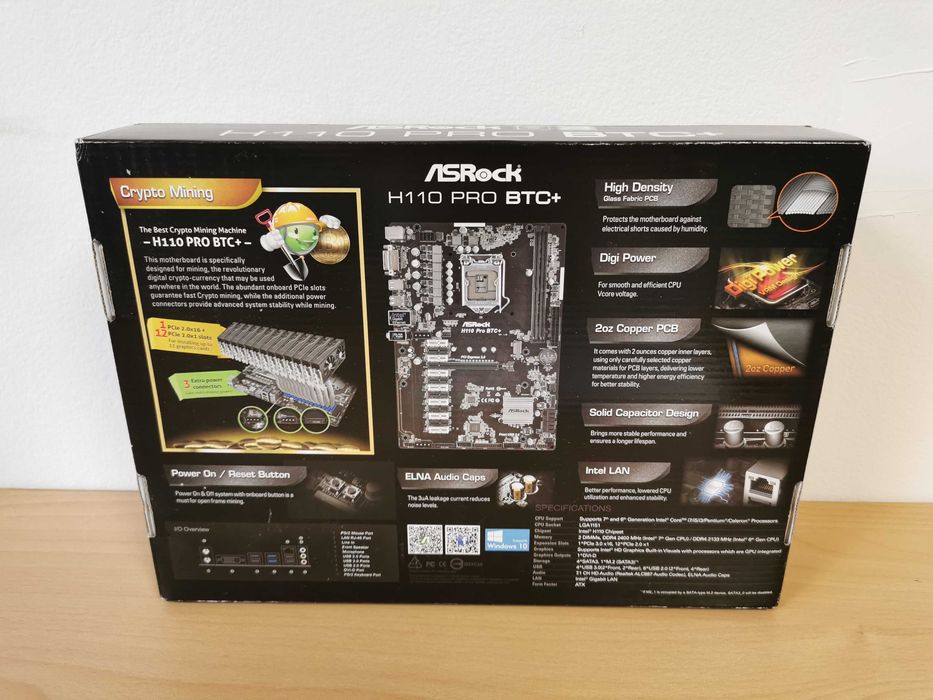 Asrock H110 Pro BTC+ mining дънна платка