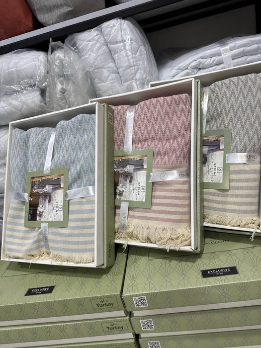 Плед летний леон в подарочной коробке + сумке