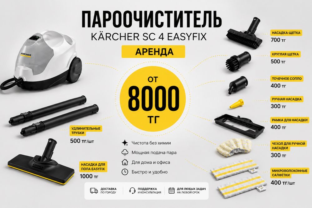 Аренда пароочистителя Karcher SC 4 EasyFix От 8000 Парогенератор