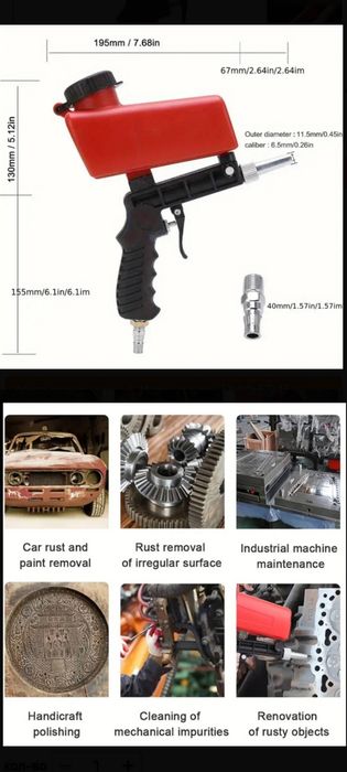 Пескоструй пистолет кум пискоструй пневматический для компрессор