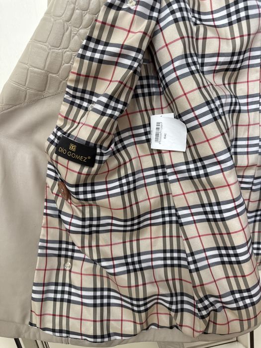 Кожаной женский пиджак