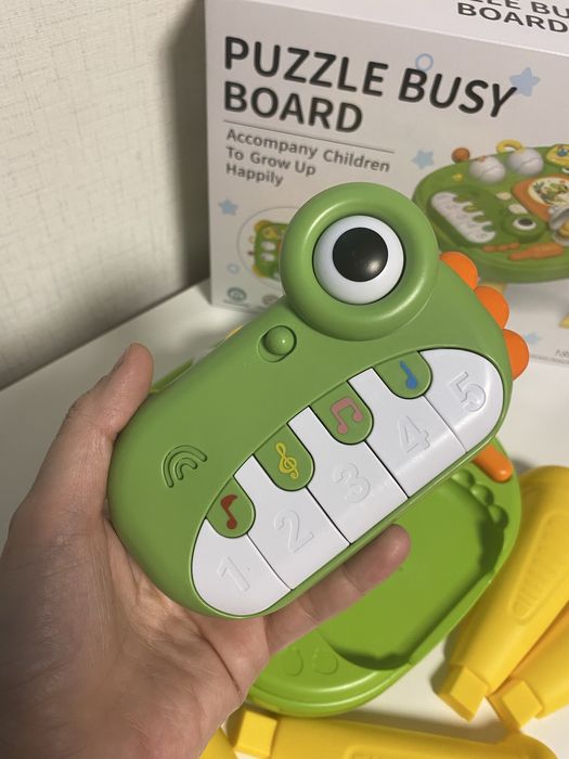 Интерактивна музикална маса „Динозавър с пиано“, масичка, плоча, яйца