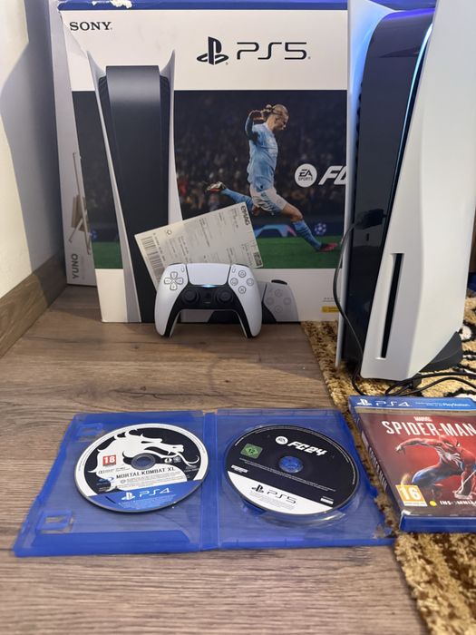 Playstaion 5 1 maneta 2 jocuri  mk xl fc24 la cutie