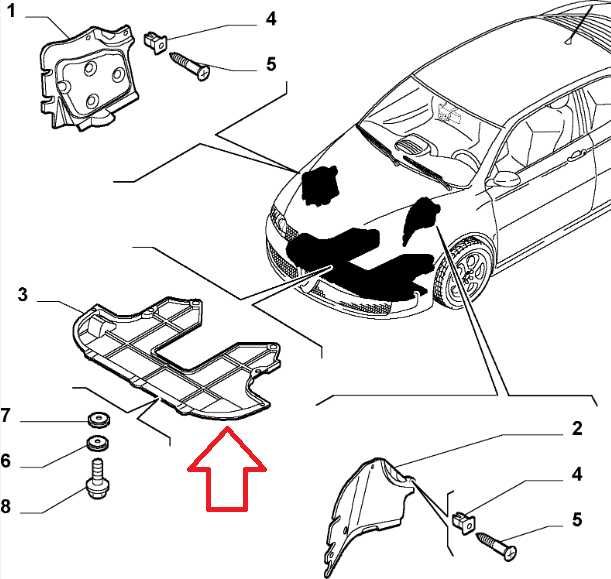Кора под двигател ALFA ROMEO 147