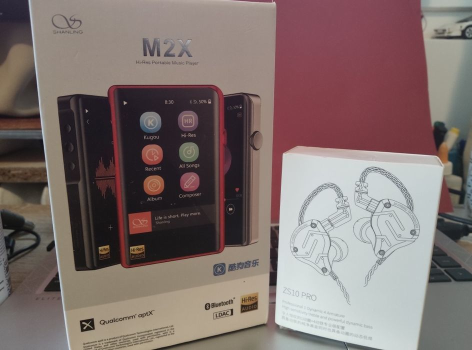 Vand /Schimb  Player audio Hi-RES Shanling M2X + casti IEM KZ 10pro