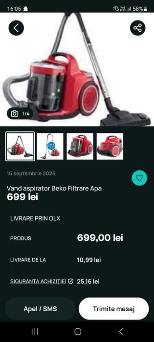 Aspirator beko Vacuum Clener
