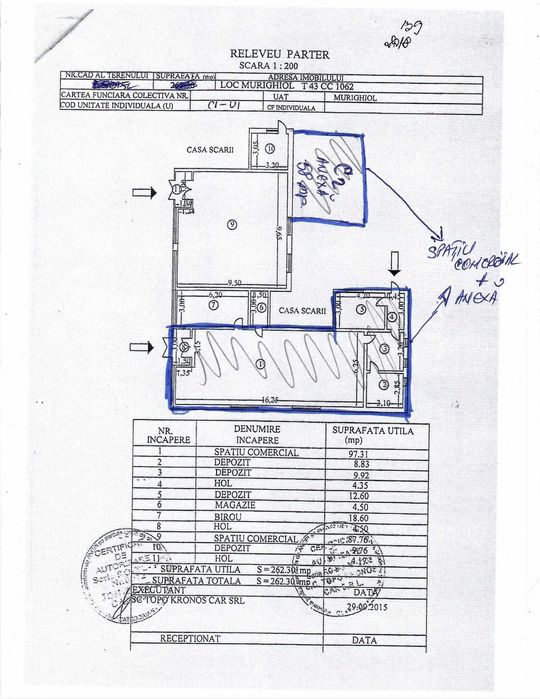 Spatiu comercial com. Murighiol, jud Tulcea - 196 mp