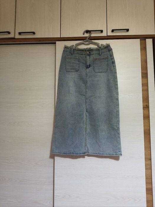 Джинсовая юбка стрейч