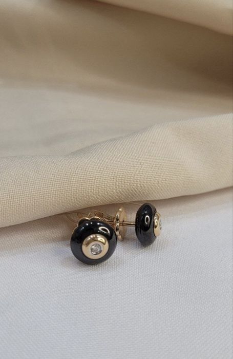 Серьги пусеты с бриллиантами 585