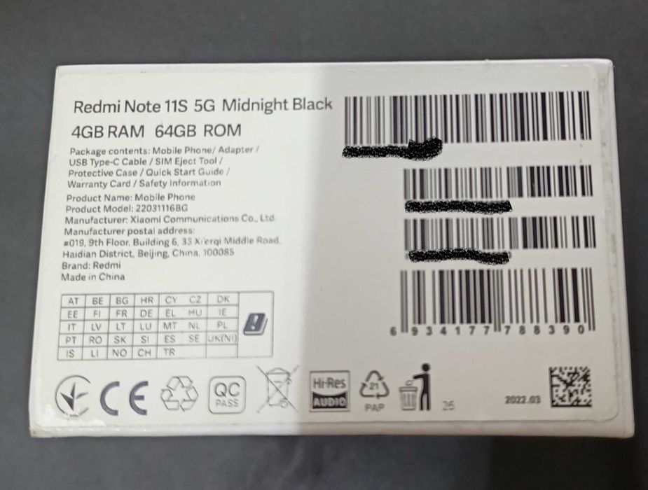 Redmi Note 11S 5G Negru sigilat
