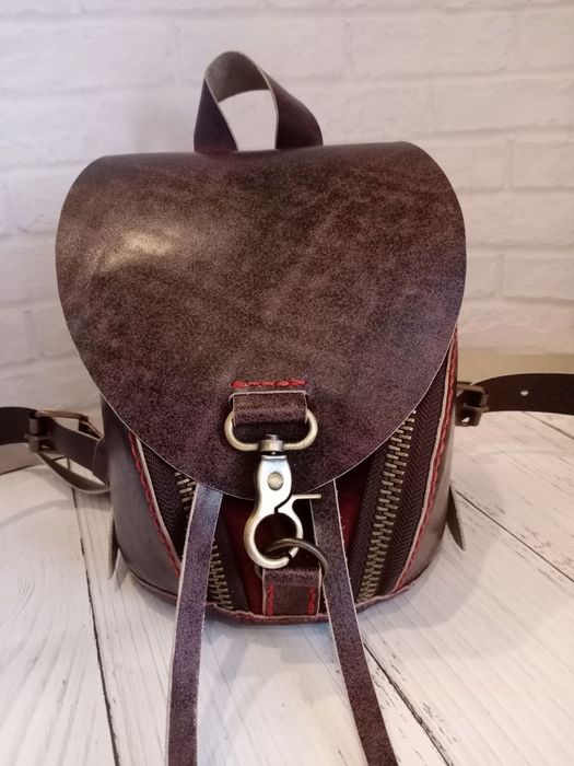Мини сумочка, рюкзак кожаный