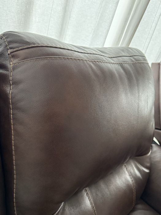 Canapea si fotoliu cu recliner din piele naturala- Mobexpert