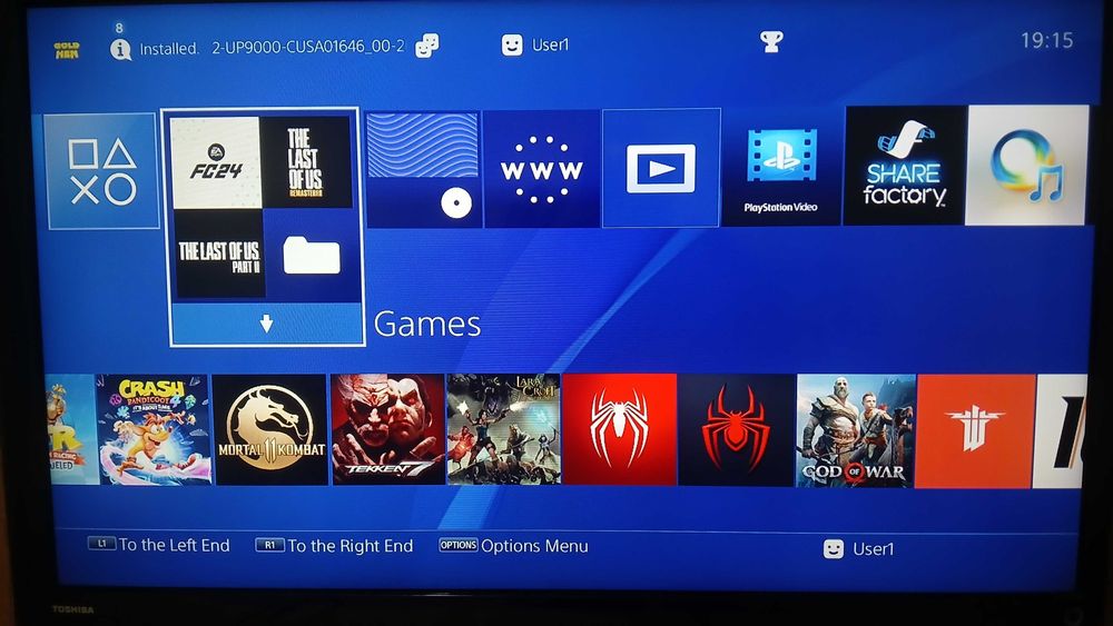 Consola ps4 phat 1tb / playstation 4 modat,  joystick, jocuri - GTA V, FIFA