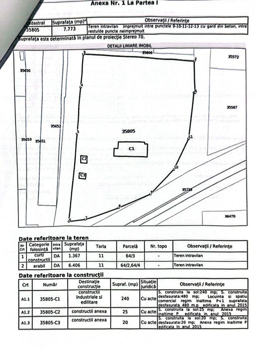 Casă de vanzare- cu spatiu comercial si 7.773  teren