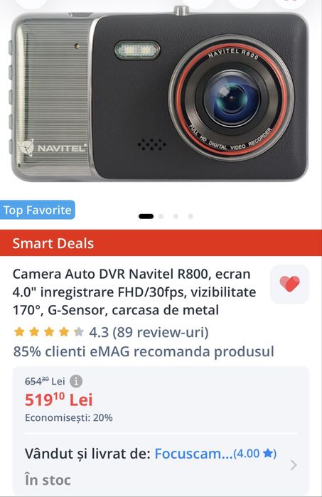 Camera auto Navitell R800 Full HD