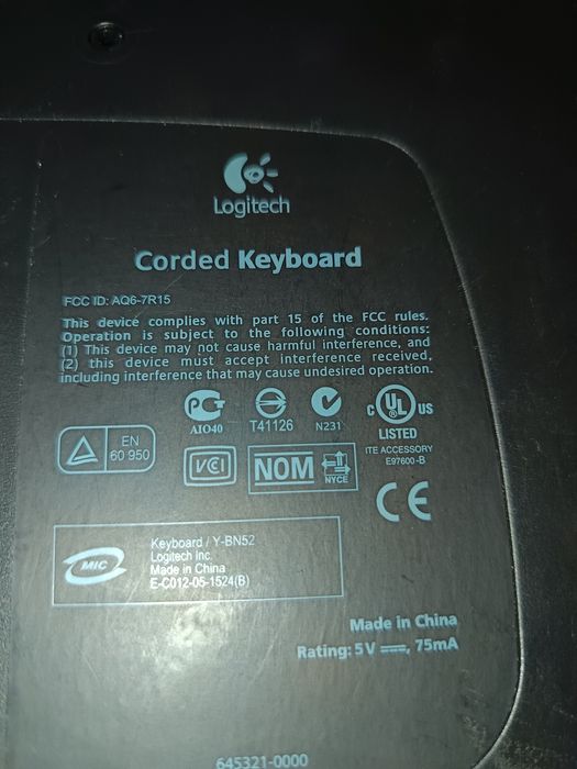 Клавиатура Logitech