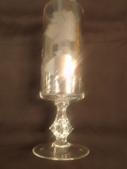 Ваза "Листья" чешское стекло.