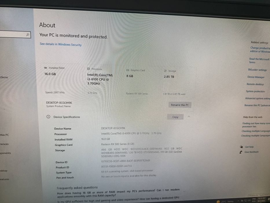 Vând PC Intel core i3 gaming