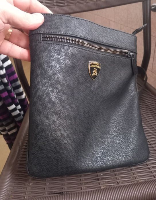 Gentuta Geanta piele dama/barbat Lamborghini - Stare impecabila