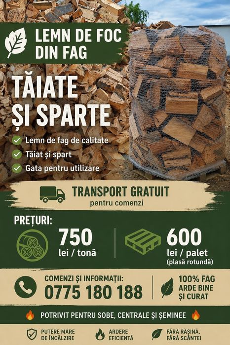 Lemn de fag pentru foc