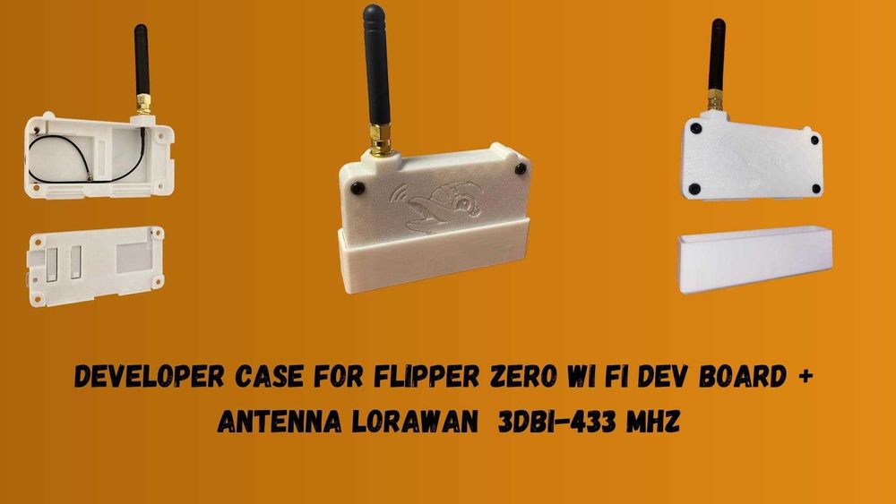 Carcasa placa Wi Fi Flipper Zero Dev Board + Antena 3Dbi--433Mhz, Alb