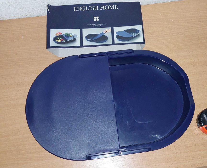 tocator cu tava si strecuratoare English home 43x27x6 cm