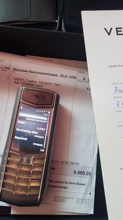 VERTU Ascent TI Knurled si ascent TI originale