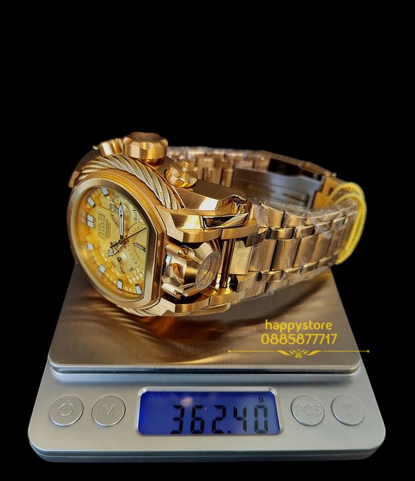 часовник INVICTA Magnum Gold 52 mm, Инвикта нов
