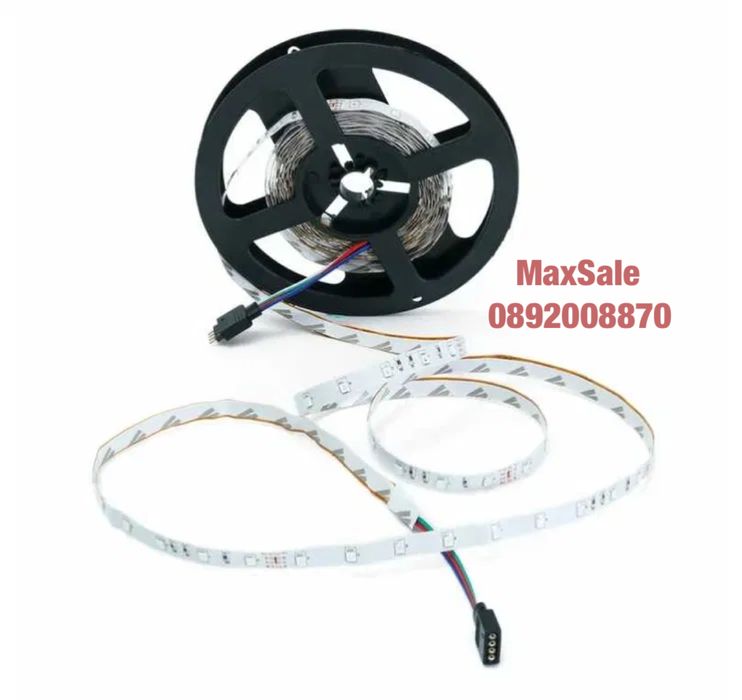 5 м LED ленти с контролер и захранване за осветление цветна