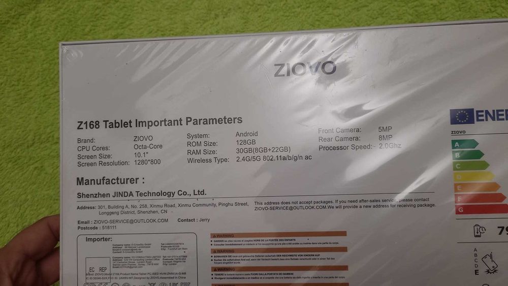 Tableta 10 inchi Android 14, marca ZIOVO, cu 22GB RAM +128GB ROM