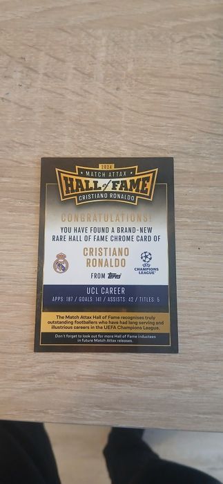 Cartonaș Hall of Fame Cristiano Ronaldo