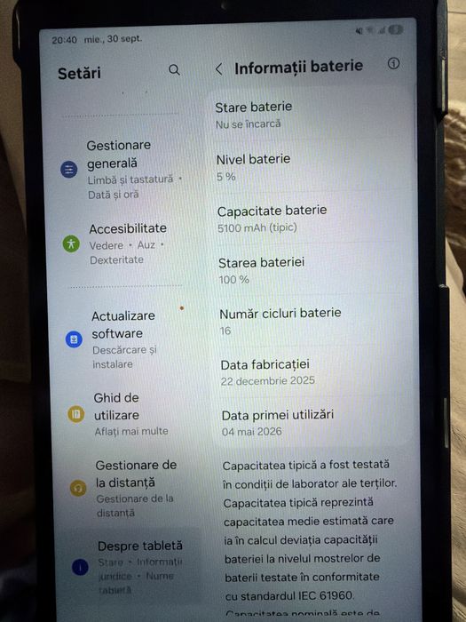 Vând tabletă samsung