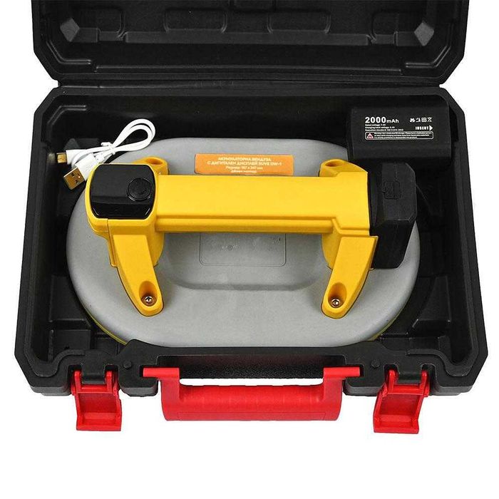 Вакуум вендуза акумулаторна VSCE-2517Y, до 250 кг, LCD дисплей, куфар