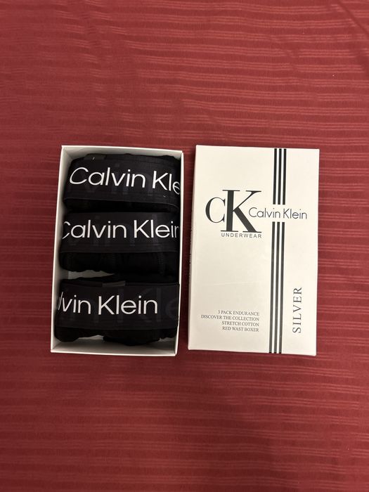Set de Boxeri Calvin Klein (3 perechi) Negri L