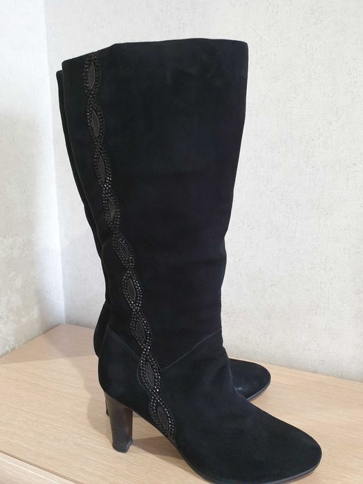 сапоги замшевые  жен.