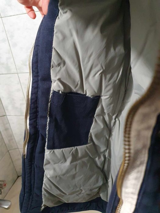 Яке палто парка  superdry xs / S 34 / 36 естествен  и 158 см става същ