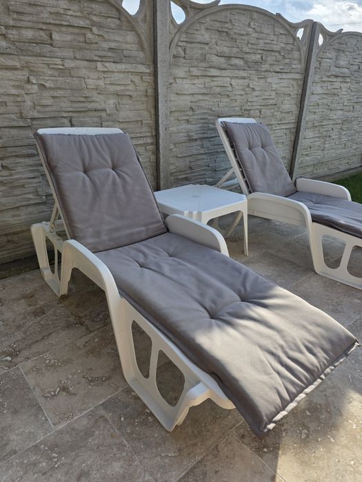 Sezlong plastic+huse