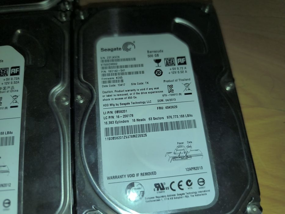 HDD 500GB WD si seagate slim 3.5