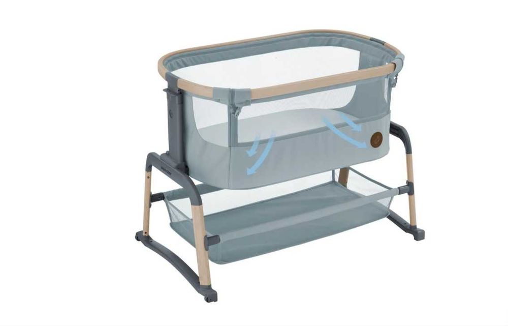 Patut co-sleeper pentru copii Maxi-Cosi Iora Air, gri, 82 x 50 x 3 cm