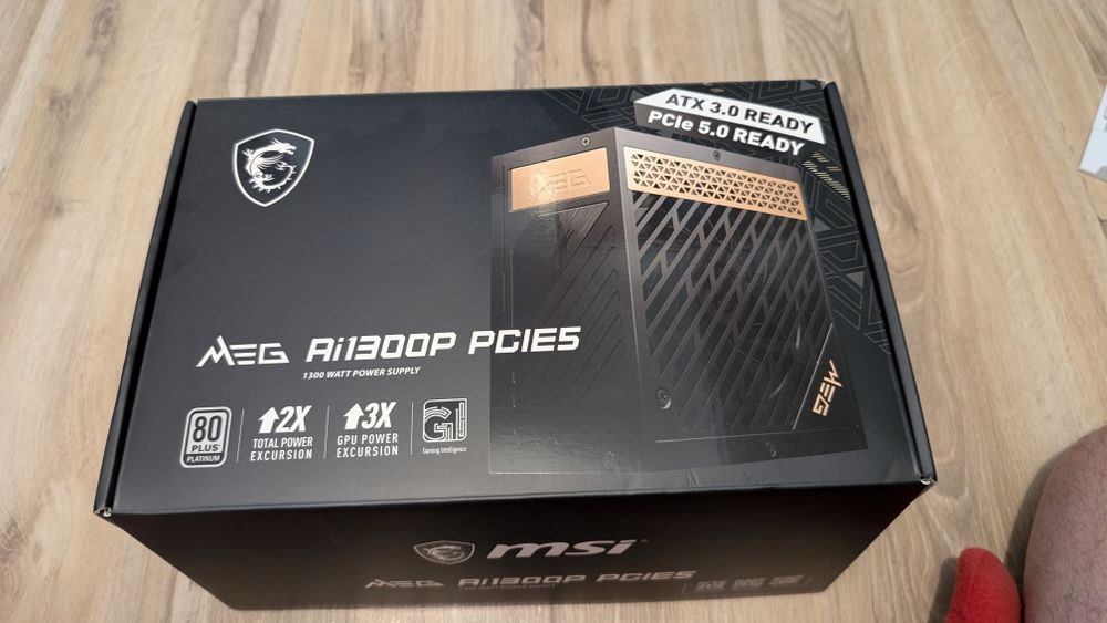 Sursă Premium MSI MEG Ai1300P PCIE5, 1300W, 80+ Platinum, ATX 3.0, Cutie + Factură