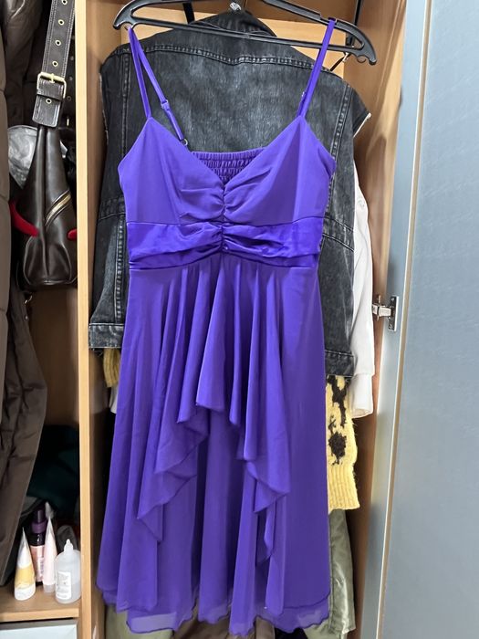 Платье б/у 44р фиолетовое